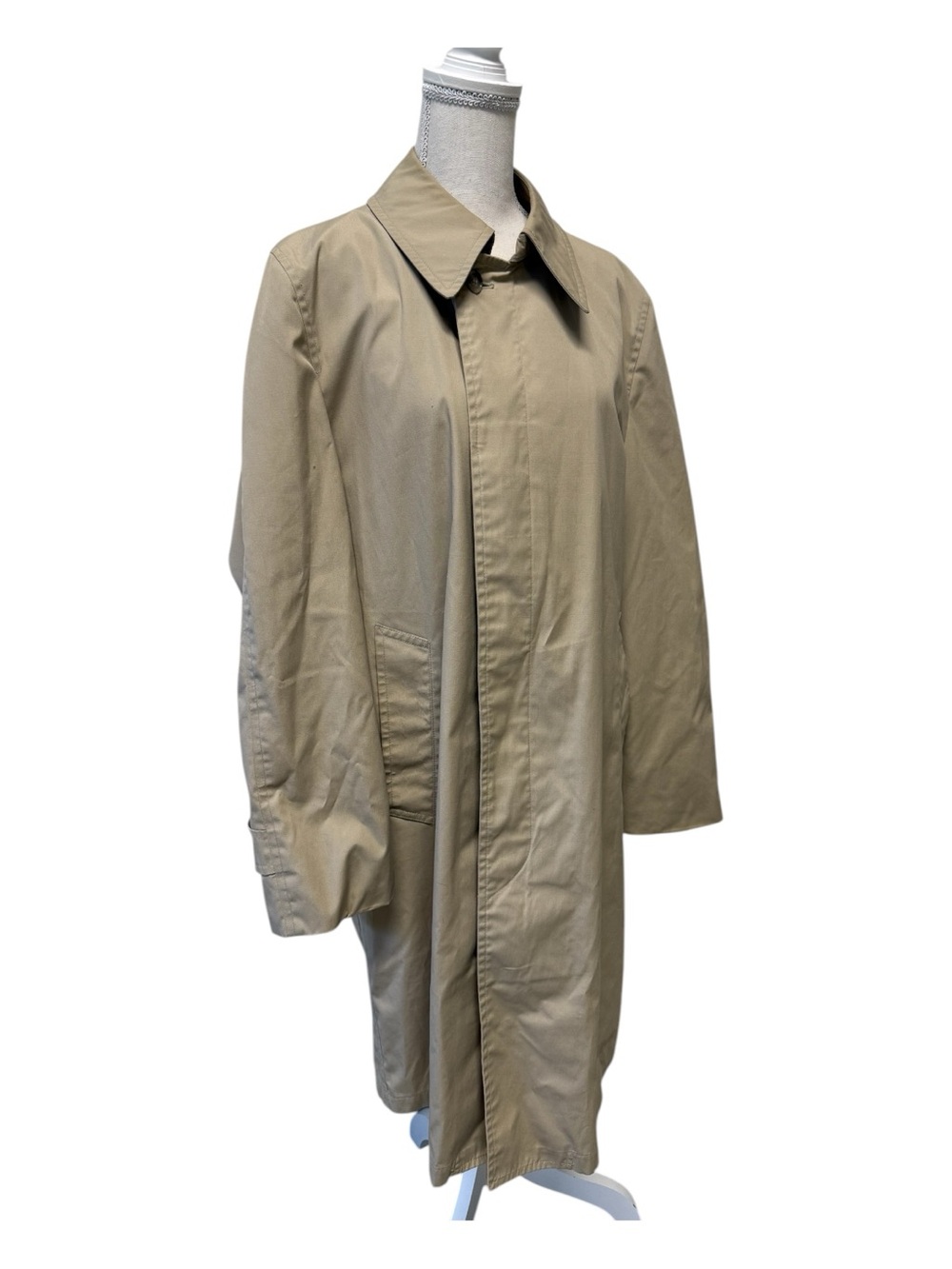 🧥 Vintage London Fog Maincoats Trench Coat – Tan Khaki – Size 40 Reg 🧥